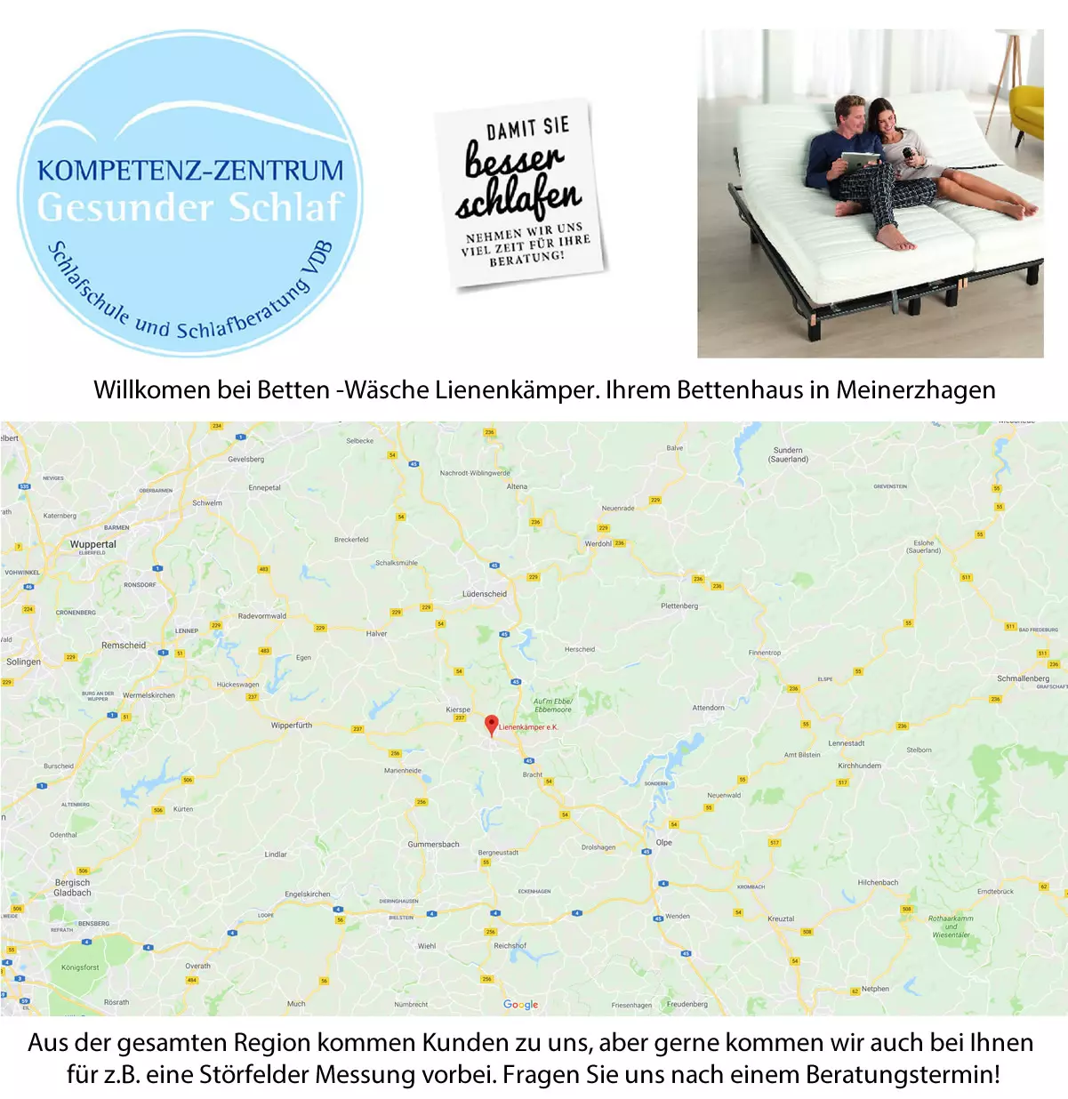 Betten & Matratzenberatung Welkenbach - Bettenfachgeschäft Lienenkämper: Boxspringbetten, Matratzen, Bettdecken, Seniorenbetten